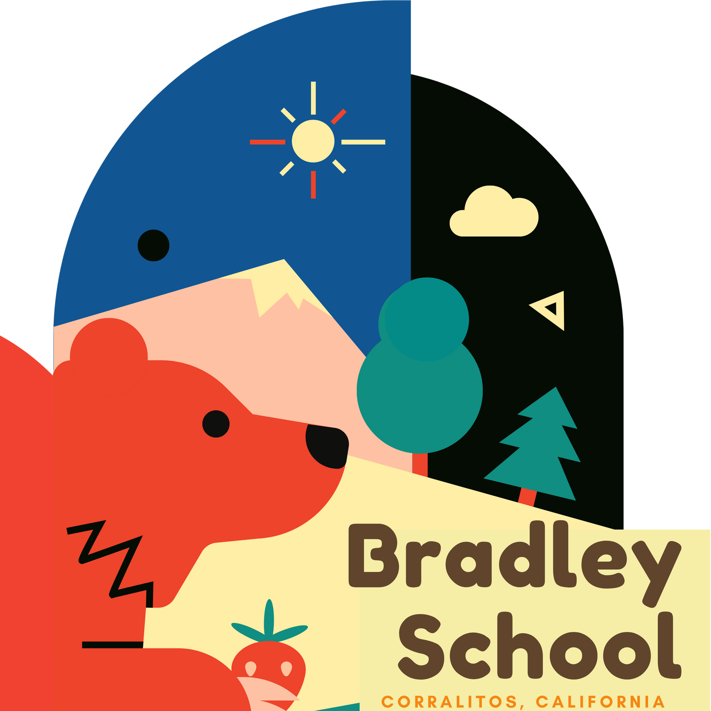 Bradley School (Strawberry Logo) Hooded Sweatshirt