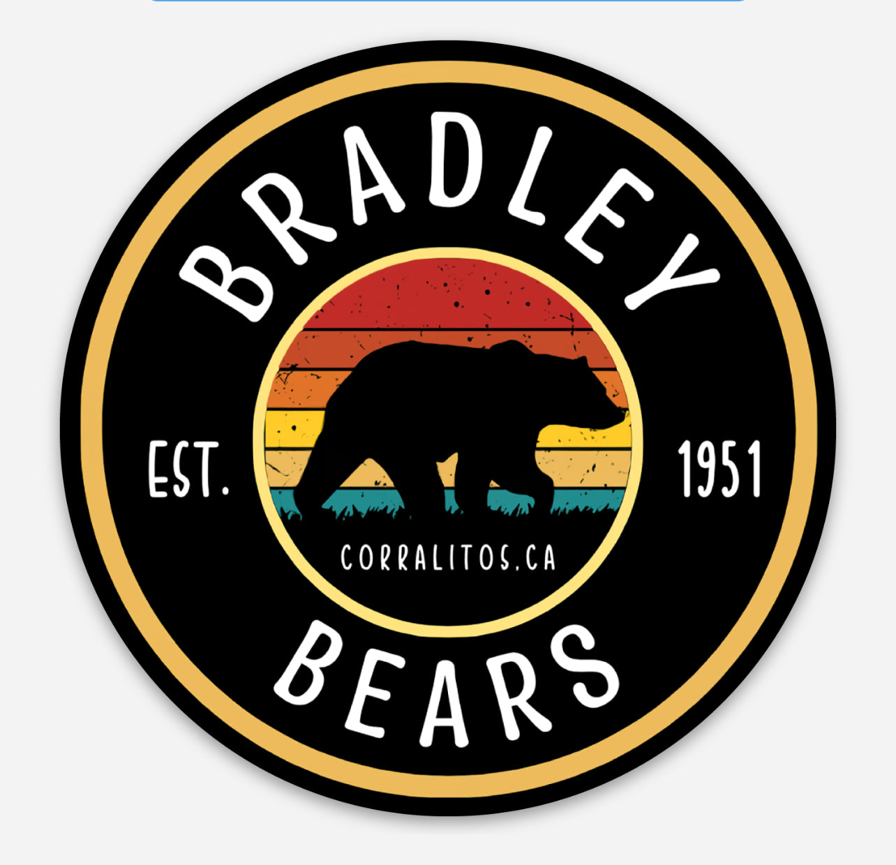 3" x 3" Bradley Die Cut Sticker