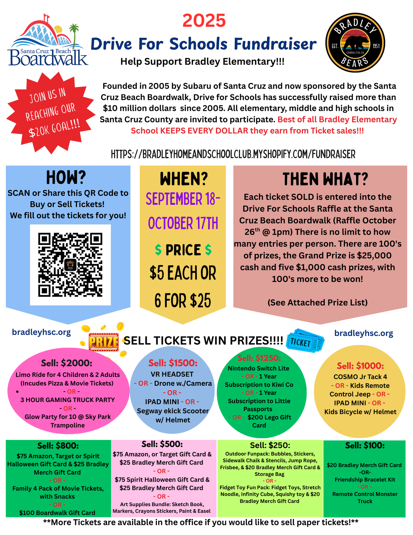 Drive For Schools Raffle Tickets